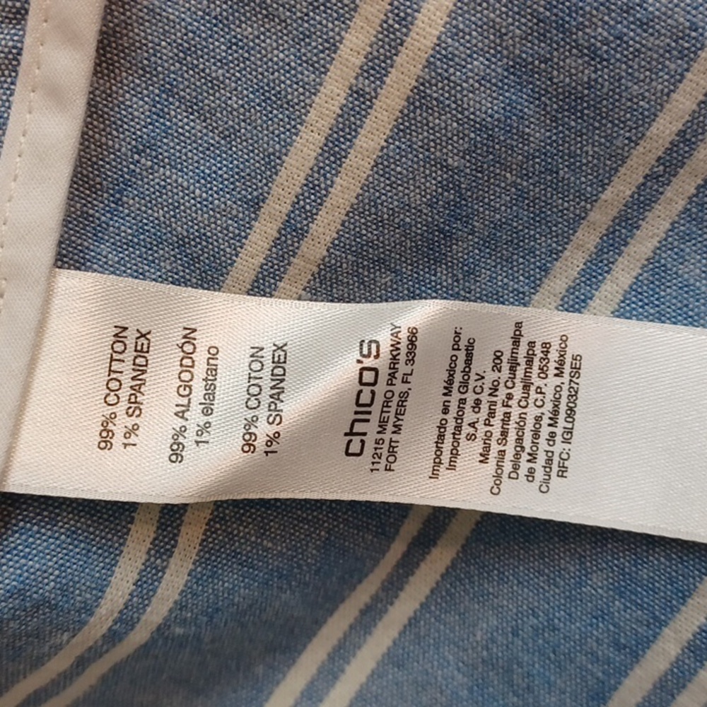 Chico's Striped Blazer Size 2 - Picture 7 of 10